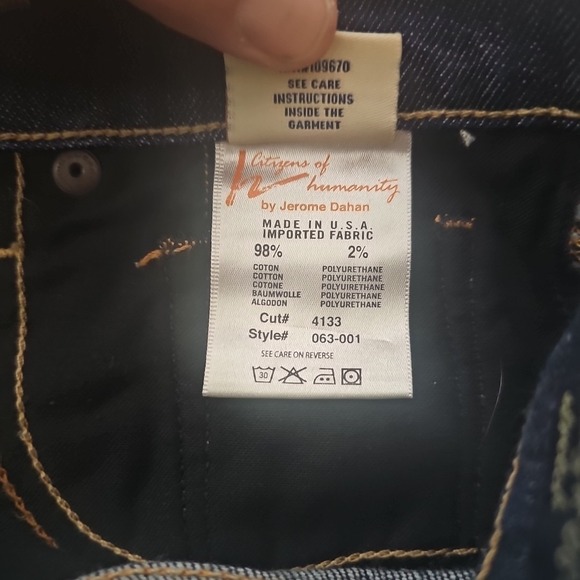 Citizens of Humanity Women's Kelly #063 Size 29 Stretch Low Waist Cropped Jeans - Picture 8 of 11